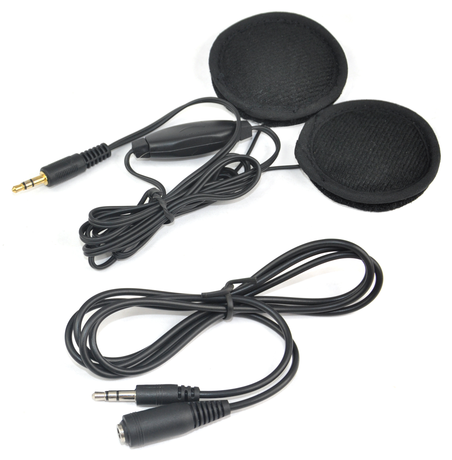 Stereo Motorcycle Helmet Speaker Headphones 3.5mm plug Volume Control Music